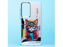 Чехол-накладка - PC092 для "Samsung Galaxy A35" (кот) (transparent) (233150)