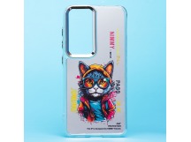 Чехол-накладка - PC092 для "Samsung Galaxy S24" (кот) (transparent) (233160)