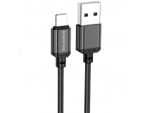 Кабель USB - Lightning BOROFONE BX87 (2.4A/2m/текстиль) черный