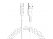 Кабель USB - Type-C Hoco X25 (повр. уп) 100см 3A  (white) (235415)