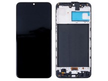 Дисплей для Samsung Galaxy M30s/M21 (M307F/M215F) модуль с рамкой Черный - (OLED)