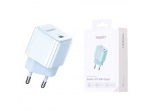 Сетевое зарядное устройство THREEKEY TK-116 GaN USB-C (30W), цвет синий