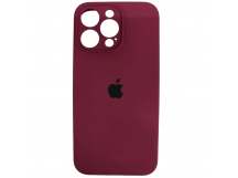 Чехол силиконовый Silicone Case ORG iPhone 15 Pro Max (защита камеры) бордовый (52)