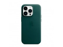 Чехол для iPhone 15 Pro Max кожаный Magsafe, зеленый
