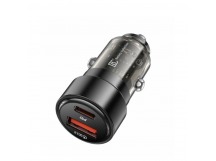 Автомобильное зарядное устройство USB/Type-C BC CC15 (75W, QC4.0, PD, SuperVOOC, 1Type-C, 1USB) Черный