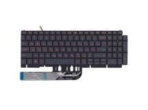 Клавиатура для Dell G15 5515 темно-серая с красной подсветкой