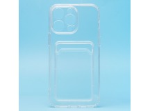 Чехол-накладка - SC276 c картхолдером для "Apple iPhone 16 Pro Max" (transparent) (234400)