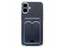 Чехол-накладка - SC276 c картхолдером для "Apple iPhone 16" (transparent) (234397)