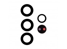 Стекло камеры для Samsung Galaxy S23 Ultra (S918B) (комплект 5 шт.) Черный