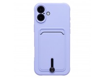 Чехол-накладка - SC304 c картхолдером для "Apple iPhone 16 Plus" (light violet) (234446)