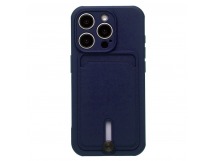 Чехол-накладка - SC304 c картхолдером для "Apple iPhone 16 Pro" (dark blue) (234451)