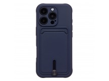 Чехол-накладка - SC304 c картхолдером для "Apple iPhone 16 Pro" (dark blue) (234451)