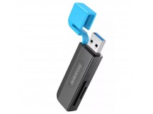 Card Reader Borofone DH9 Wisdom 2-in-1 (USB3.0/TF2.0) черно-синий