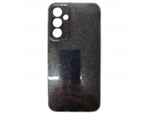 Чехол силиконовый Samsung A25 блестки с защитой камеры черный