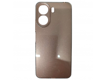 Чехол силиконовый Xiaomi Redmi 13C/POCO C65 блестки с защитой камеры шоколадный