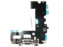 Шлейф для iPhone 7 + разъем зарядки (черный) 100%
