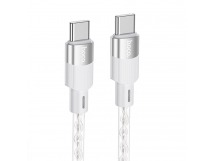 USB кабель шт.Type-C - шт.Type-C 1м, 3,0A 60W силиконовый, серый X99 Hoco