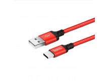 Кабель USB - Type-C Hoco X14 Times Speed (повр.уп) 200см 3A  (red/black) (236296)