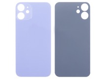 Задняя крышка для iPhone 12 mini (A2399) Фиолетовый (стекло, монолит, широкий вырез под камеру, логотип) - Премиум