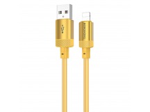 Кабель USB - Apple lightning Borofone BX108 (повр.уп) 12W 100см 2,4A  (gold) (236303)