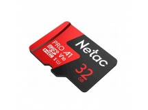 Карта памяти MicroSD 32GB Netac P500 Extreme Pro  Class 10 UHS-I A1 V10 (100 Mb/s) + SD адаптер