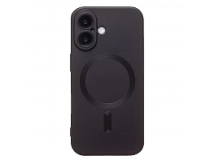 Чехол пластиковый iPhone 16 матовый с MagSafe черный