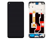 Дисплей для Realme 9i/Oppo A96 4G в рамке + тачскрин (черный) (100% LCD)