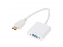 Переходник шт. HDMI - гн. VGA провод 15см, белый