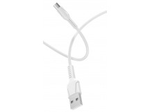 USB кабель шт.USB (A) - шт.Type-C 1м, 3,0A, 27W, силикон, белый GP21T "GoPower"