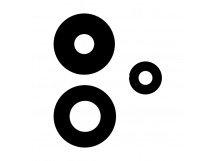 Стекло камеры для Xiaomi Redmi Note 13 Pro+ (23090RA98C/23090RA98G/23090RA98) (комплект 3 шт.) Черный