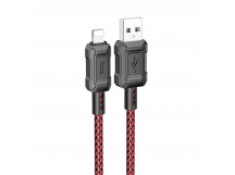 Кабель USB - Lightning HOCO X94 (2.4A/1m/текстиль) красный