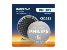 Батарейка Philips CR2032/2BL Lithium (2) (40)