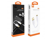 Адаптер Lightning - 3.5 jack WUW X209 (музыка + звонки) Белый