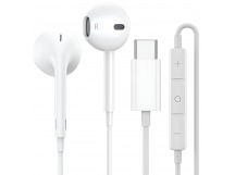 Проводные наушники с микрофоном вкладыши ORG EaePods MYQY3FE/A Type-C (A) (white) (236809)