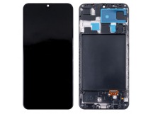 Дисплей для Samsung Galaxy A20 (A205F) модуль с рамкой Черный - (In-Cell)