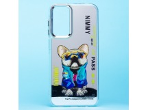 Чехол силиконовый Samsung A25 зекркальный с принтом "Собака"