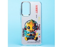 Чехол силиконовый Samsung A25 зеркальный с принтом "Грут"