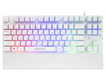 Клавиатура DEFENDER Breath GK-184 RU, проводная игровая ,белая,радужная,87кн.