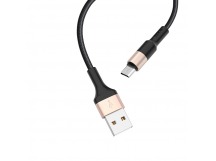 Кабель USB - Micro USB HOCO X26 1.0м 2.0A (черно-золотистый), шт