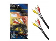 Кабель соединительный 3RCA на 3RCA AV11 (позолоченный након.) 1.8м