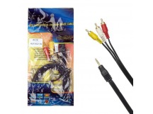 Шнур 3RCAшт.- шт. 3,5мм AV15 1.5м