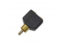 Переходник шт.RCА - 2гн.3,5 стерео (пластмасса)