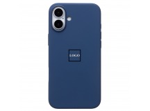 Чехол-накладка ORG Silicone Case SafeMag с анимацией для "Apple iPhone 16 Plus" (dark blue) (235638)