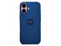 Чехол-накладка Silicone Case SafeMag с анимацией для "Apple iPhone 16" (dark blue) (235630)