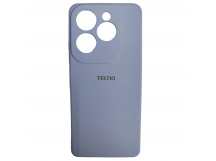 Чехол силиконовый Tecno Spark 20 Pro Silicone Cover с лого сиреневый