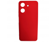 Чехол силиконовый Xiaomi Redmi 13/13C/Poco C65 Silicone Cover без лого красный