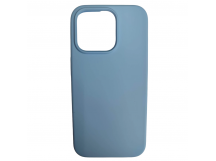 Чехол силиконовый iPhone 15 Pro Silicone Cover Nano 2mm светло-голубой