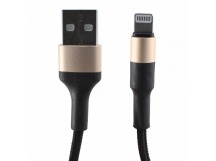 Кабель USB - Apple lightning Hoco X26 Xpress (повр. уп) 100см 2,4A  (black/gold) (223528)