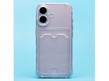 Чехол-накладка - SC300 с картхолдером для "Apple iPhone 16" (white) (236536)