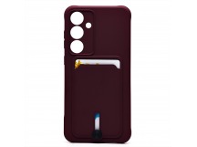 Чехол-накладка - SC304 с картхолдером для "Samsung Galaxy S24FE" (bordo) (237266)